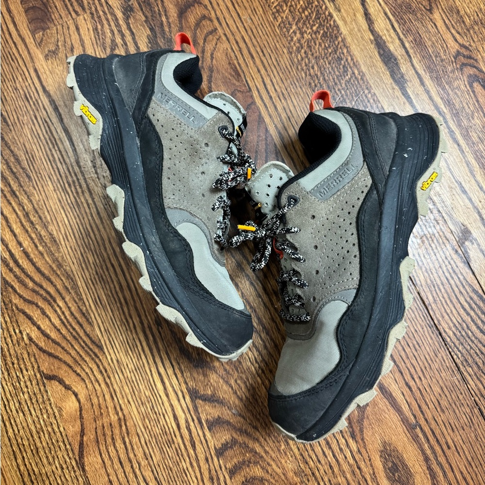 Merrell Speed Solo Hiking Shoes Men’s 9 Gray/Black Vibram Sole - Picture 6 of 12